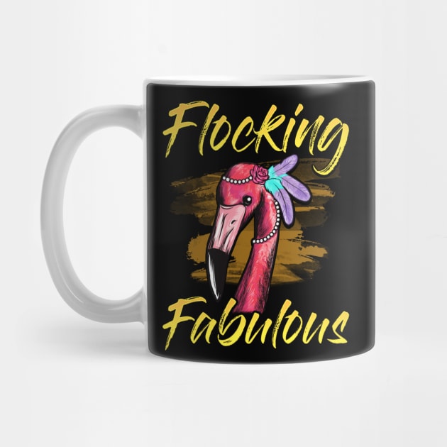 Cute & Funny Flocking Fabulous Flamingo by theperfectpresents